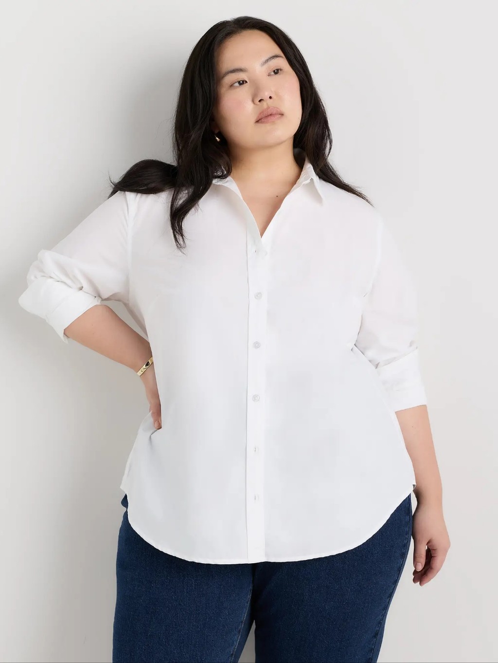 Quince Organic Cotton Poplin Classic White Button-Down Shirt - Women